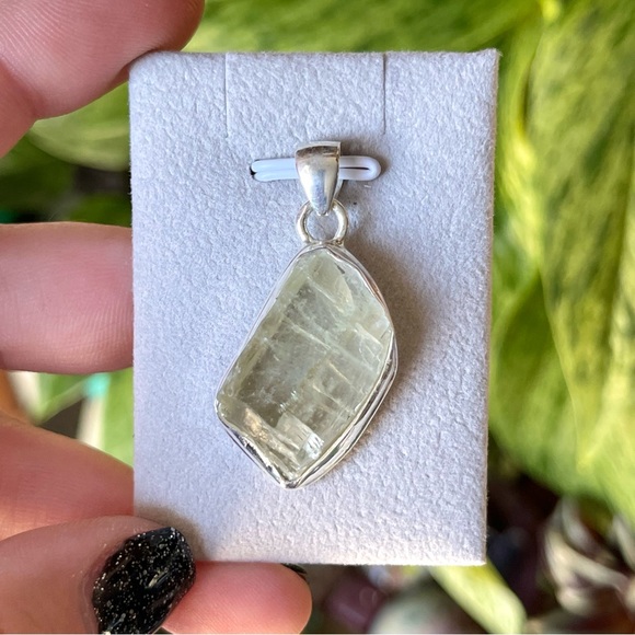 Jewelry - ✨Hiddenite Wisdom Crystal Solid Sterling Silver Pendant✨